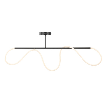 Alessio Contemporary Minimalist 360 Adjustable Silicone Neon Rope Dimmable Linear Integrated LED Flush Mount